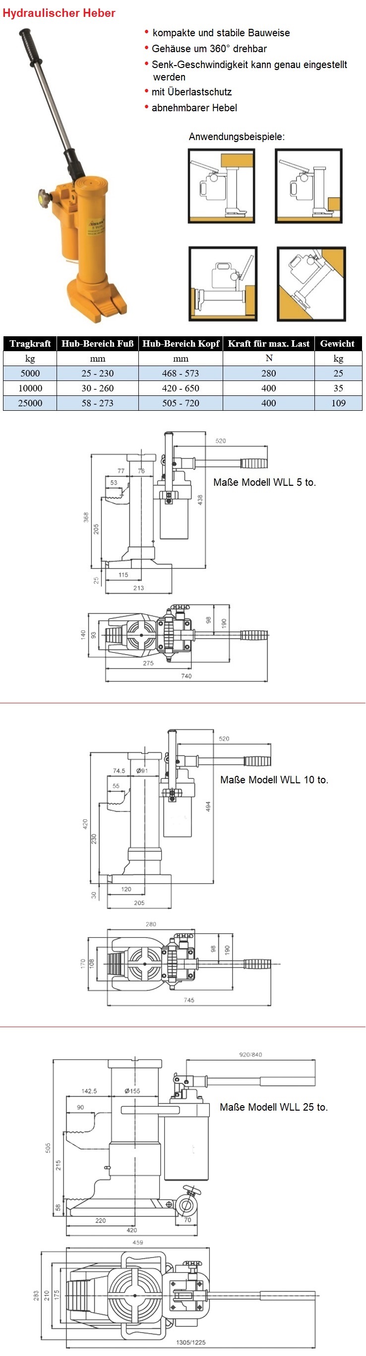 Hydraulikheber