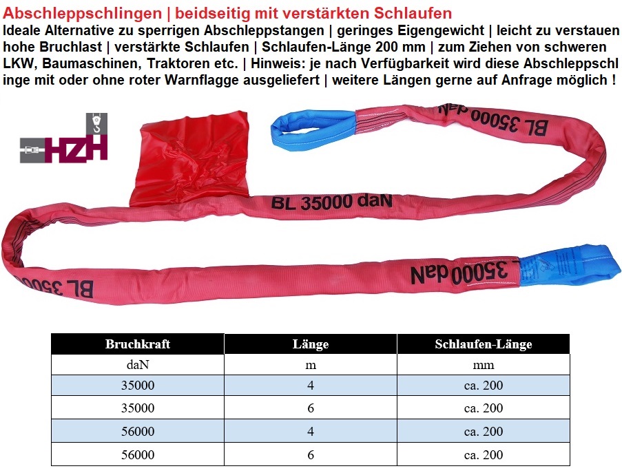 Abschleppseil 5m 8 Tonnen LKW Abschleppgurt Abschleppschlinge