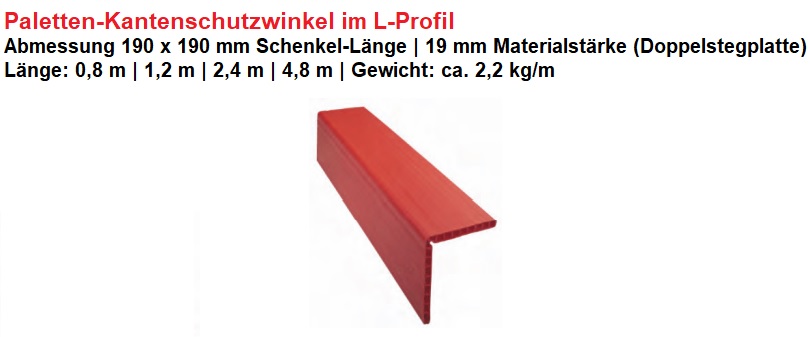 Kantenschutzleiste orange Doppelstegplatte