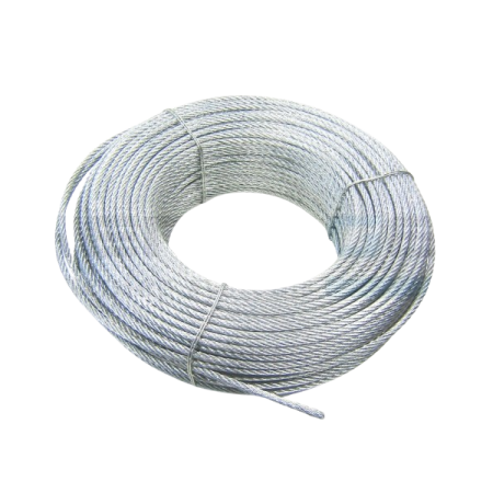 Drahtseil im Ring gewickelt (100 m) | DIN 3055 | 6 x 7 FC | Ø 3 mm