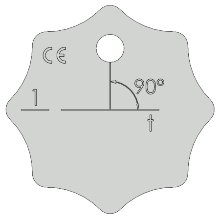 Plakette für Anschlagkette GK8 einstrang