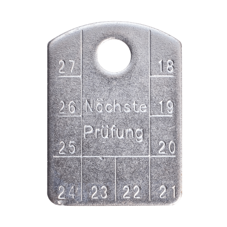 UVV Plakette mit Jahreszahlen