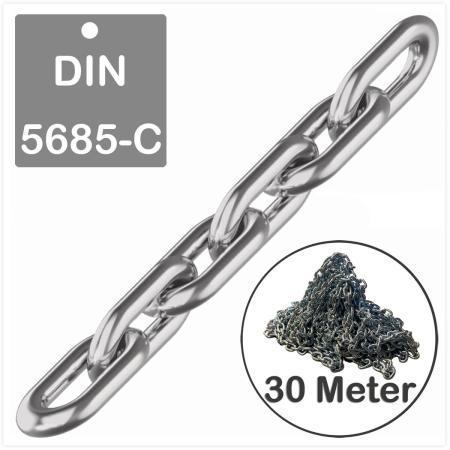 DIN 5685 - C | 5 * 35 mm (langgliedrig) | galv. verzinkt (Bundware)