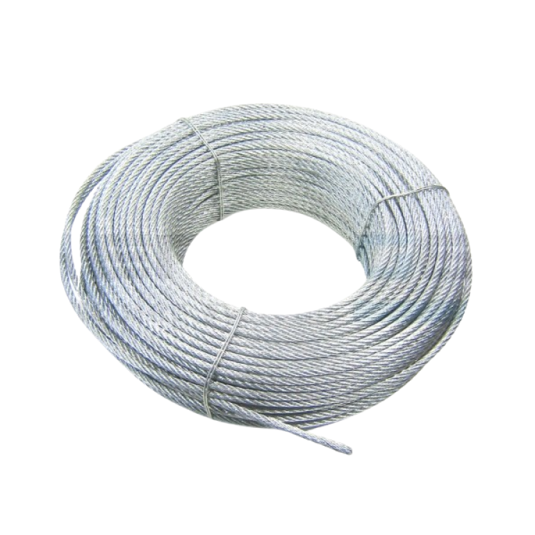 Drahtseil im Ring gewickelt (100 m) | DIN 3055 | 6 x 7 FC | Ø 3 mm