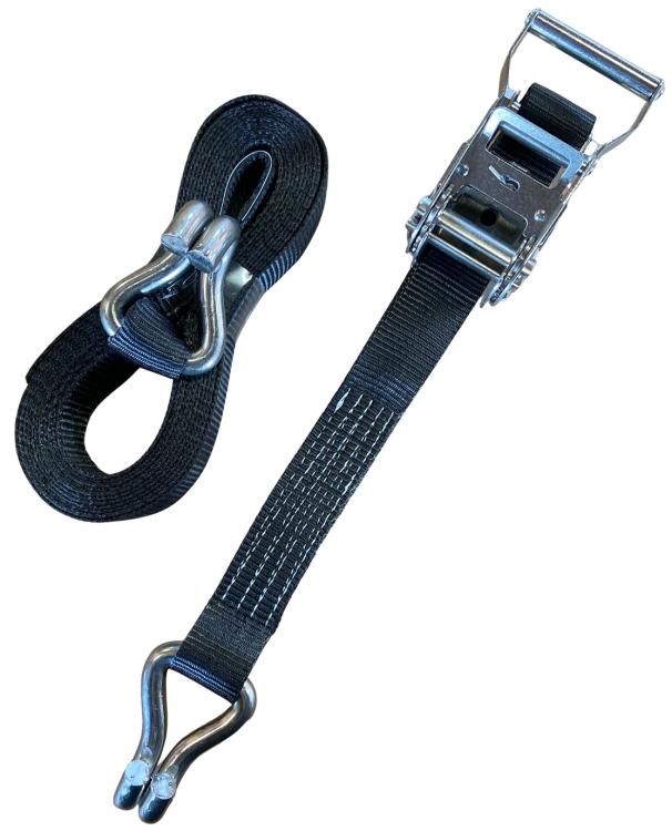 Edelstahl-Zurrgurt | 2-tlg. | LC 750 daN | STF 100 daN | Edelstahl-Spitzhaken | 6 m