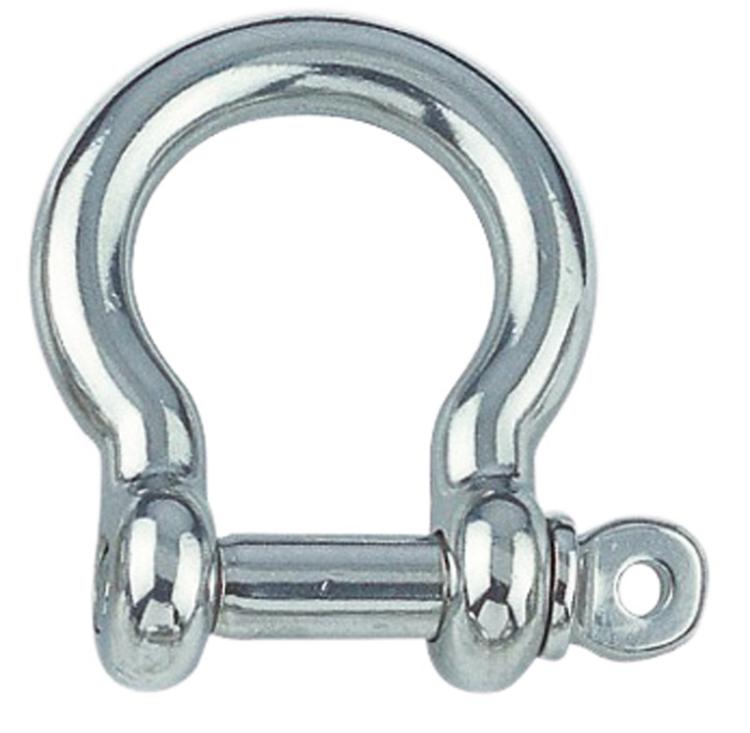 Edelstahl-Rundschäkel | geschweifte Form | Schraubbolzen | Typ MT