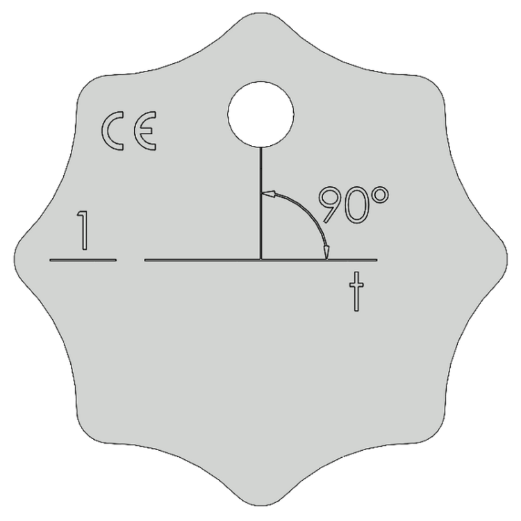 Plakette für Anschlagkette GK8 einstrang