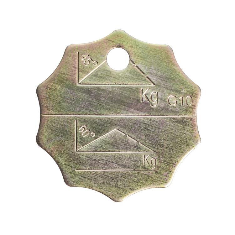 Plakette für Mehrstrang Anschlagketten GK10