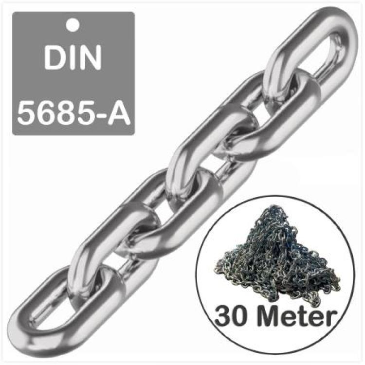 DIN 5685 - A | 3 * 16 mm (kurzgliedrig) | feuerverzinkt (Bundware)