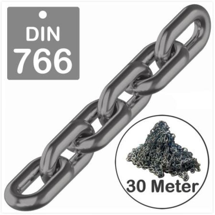 DIN 766 | 10 * 28 mm (kurzgliedrig) | feuerverzinkt (Bundware)