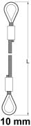 Anschlagseil mit Kauschen 10 mm WLL 1050 kg