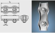 Duplex Drahtseilklemme aus Stahl verzinkt