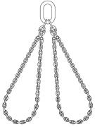 Kranzkette mit Aufhängering | 2-Strang | GK 8 | 7 mm | WLL 2.550/1.800  kg