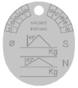 Oval-Plakette für Seile