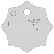 Plakette für Anschlagkette GK8 einstrang